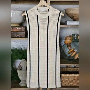 ANINE BING Lanie Cream Crochet Mini Dress XS